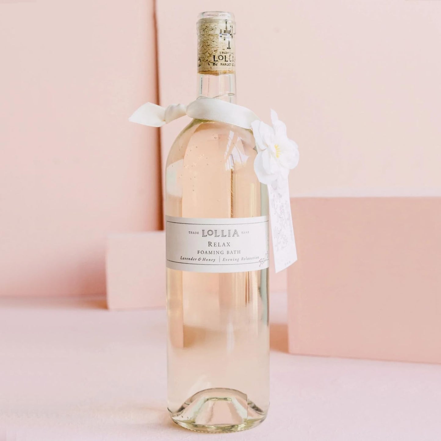 Lollia Relax Bubble Bath, 25 fl. oz., Lavender & Honey Scented Luxury Soap, Gentle & Moisturizing Fragranced Skin Care with Hydrating Ingredients for Women