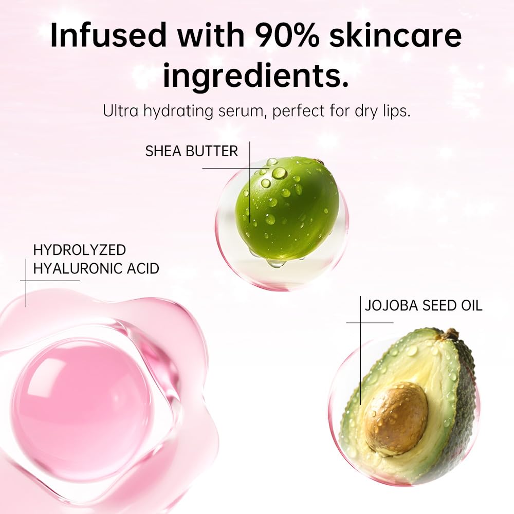 Catkin Lip Plumper Gloss, Tinted Lip Serum with Hyaluronic Acid & Jojoba Oil, Non-sticky Volumizing Hydrating Formula for a High Shine Maximum 3D Look, Plump & Soft Lips 0.12 Fl Oz - C08 Fire Opal