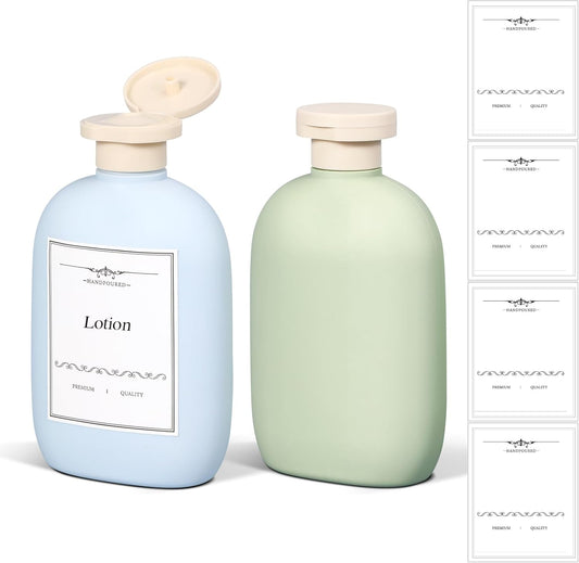 ASEVAT 8.8oz Travel Bottle with Flip Cap, Leak Proof Squeeze Bottles, Refillable Plastic Travel Containers for Creams, Lotion, Foundation, Shampoo, Conditioner