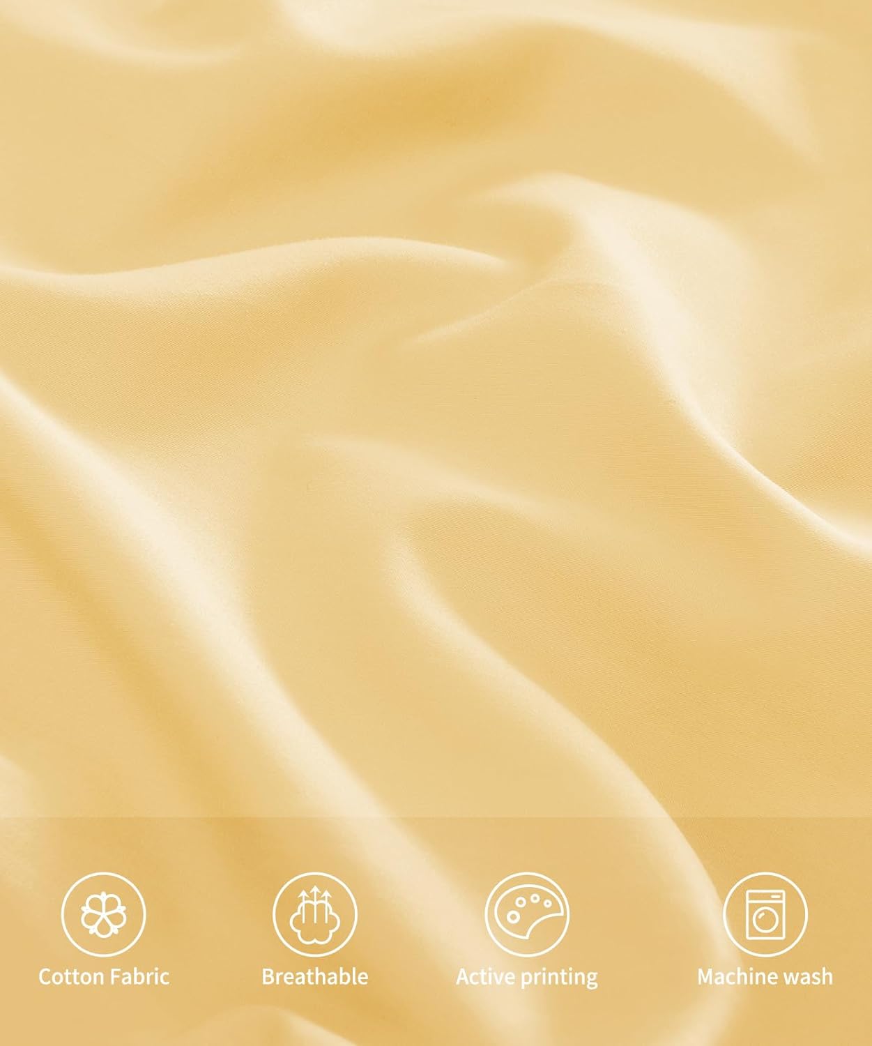 Warmstar Cotton Pillow Cases King Size Set of 2, 600 Thread Count Pillowcases 20x36 Inches, Soft Long Staple Cotton Pillowcases Breathable with Envelope Closure,Mustard Yellow