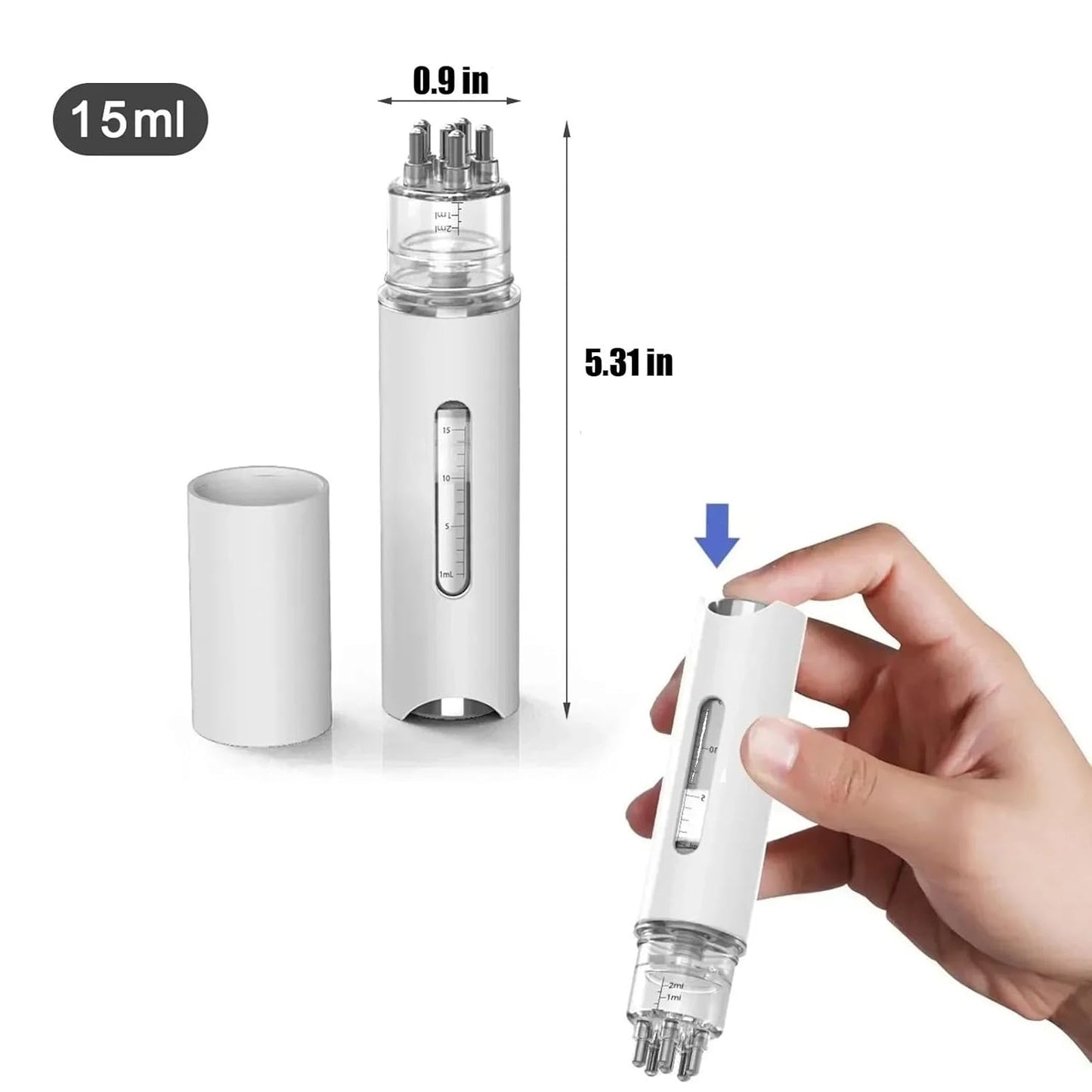 Generic Scalp Applicator Liquid Comb, Scalp Applicator Comb, For use with Minoxidil Essential Oil Liquid Guided Massage, Anti-Hair Loss Scalp Care Tool, White