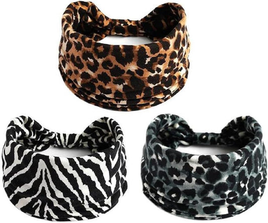 K-Elewon 3 Pack Women Wide Elastic Head Wrap Headband Sports yoga Hair Band