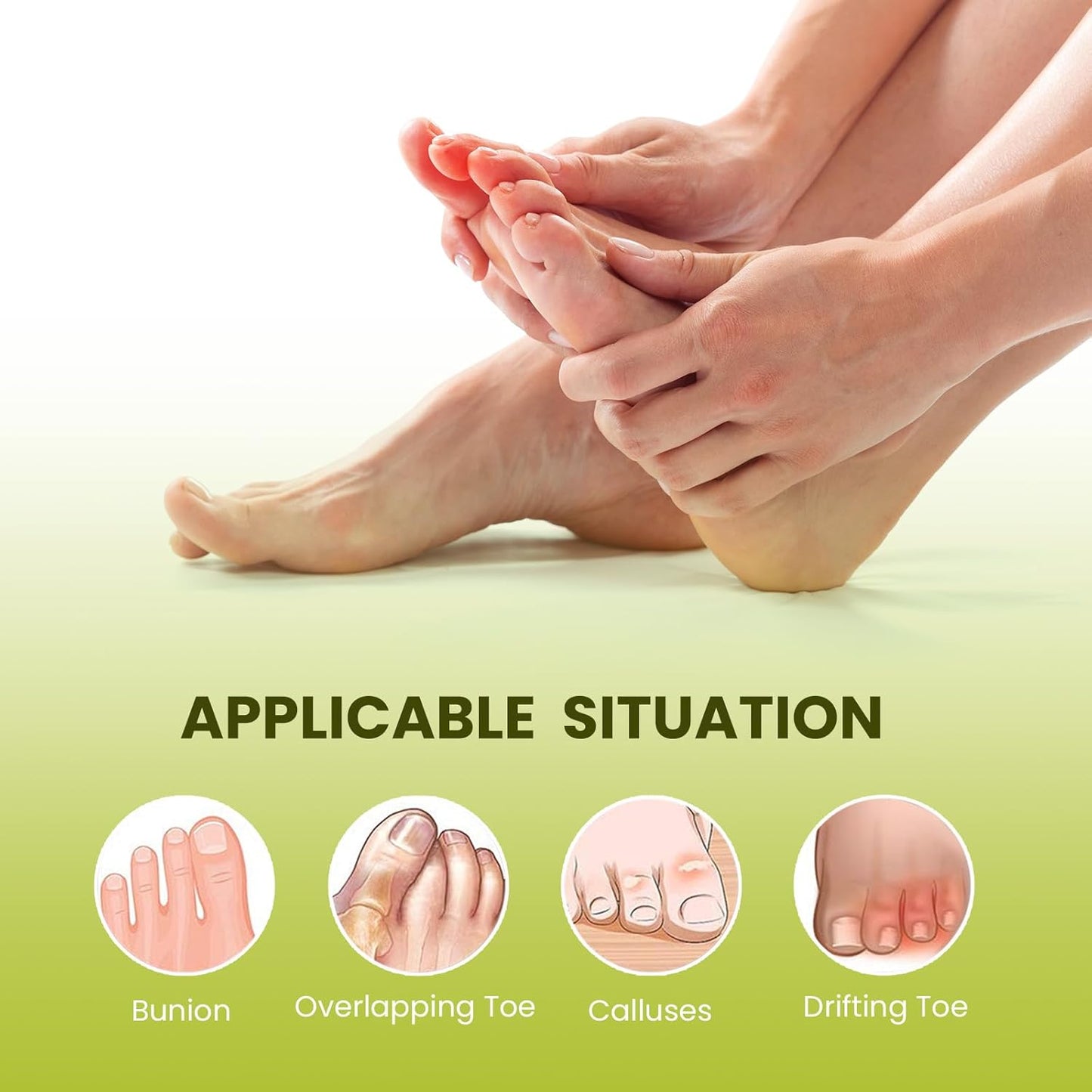 Bukihome Gel Pinky Toe Separators for Women -10 Pack Toe Spacers for Overlapping Toes, Bunions, Toe Alignment, Bunion Relief - Soft Silicone Toe Corrector for Men (Pinky Size)