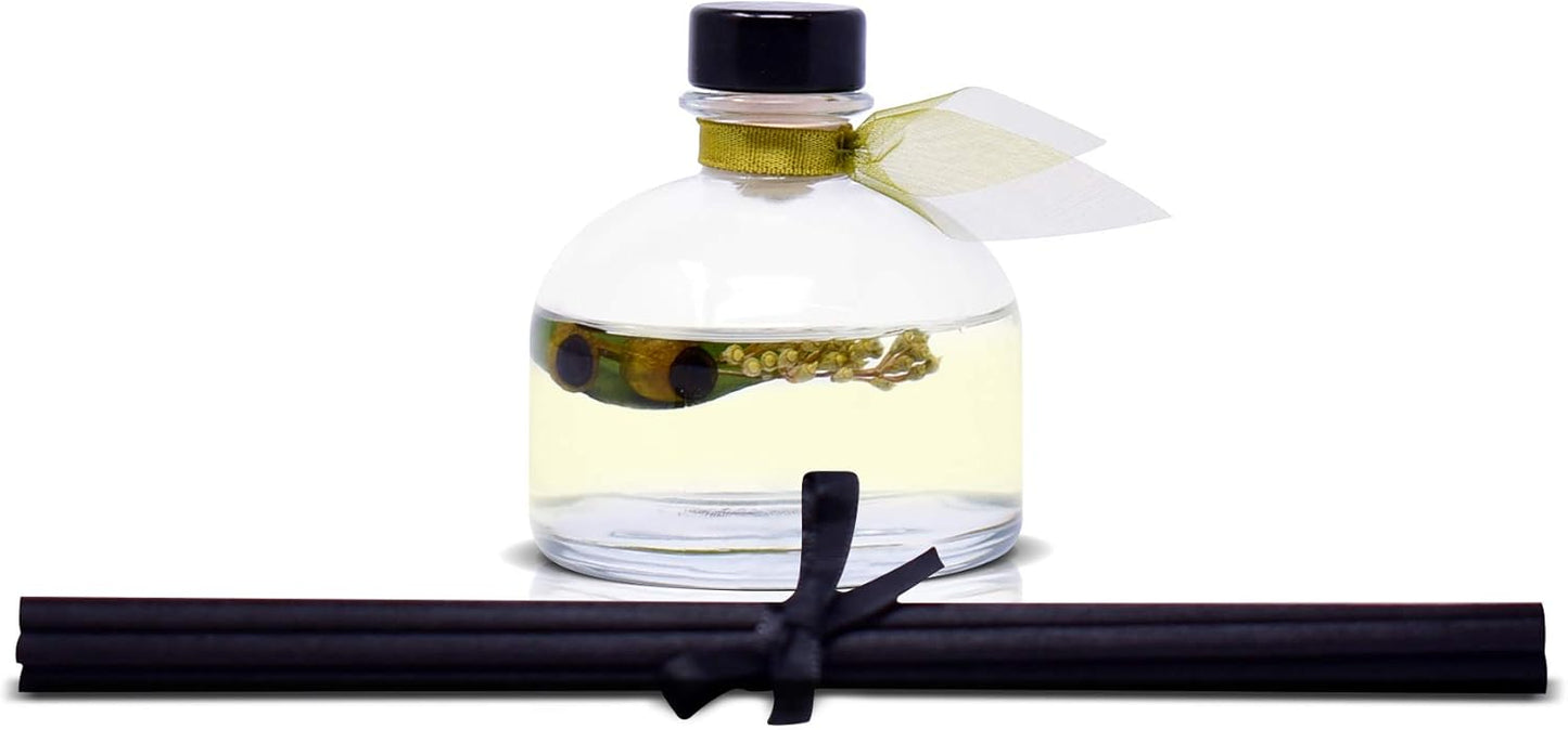LOVSPA Eucalyptus Reed Diffuser Set for Home, Revive Fresh Eucalyptus, Sage, Citrus & Mint Scent Diffuser with Sticks for Bathroom Shelf Decor Accessories, Top Aromatherapy Gift for Women