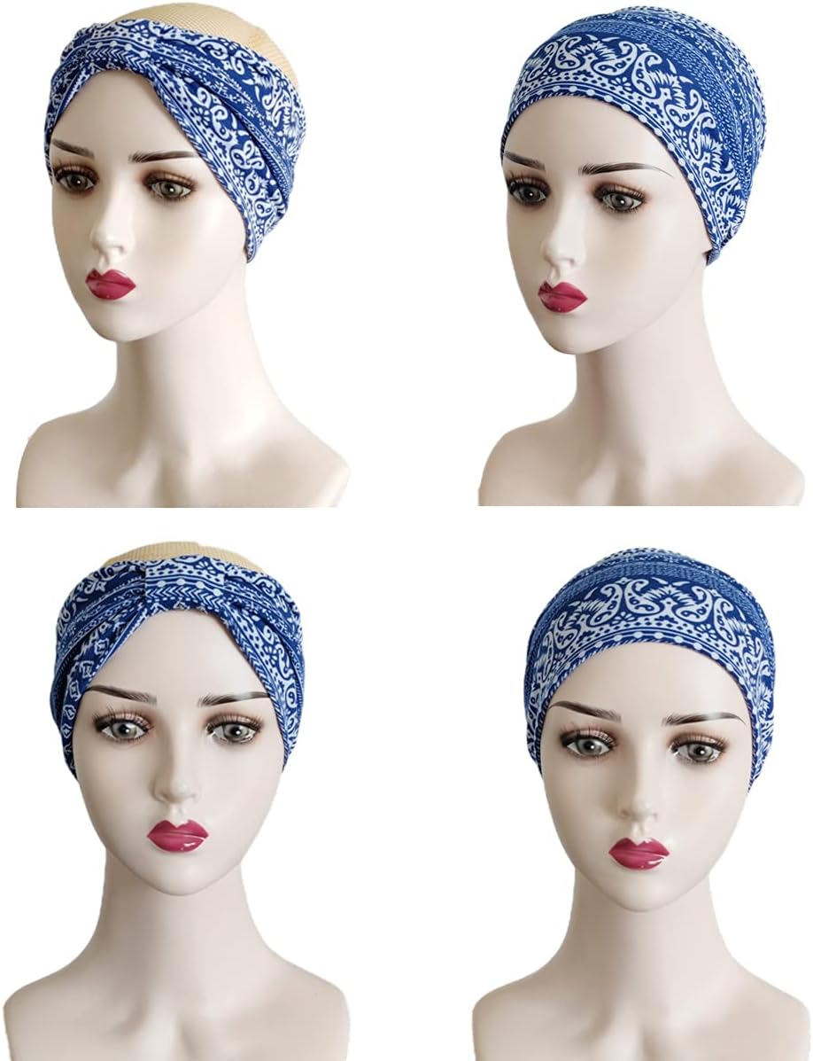 K-Elewon 3 Pack Women Wide Elastic Head Wrap Headband Sports yoga Hair Band