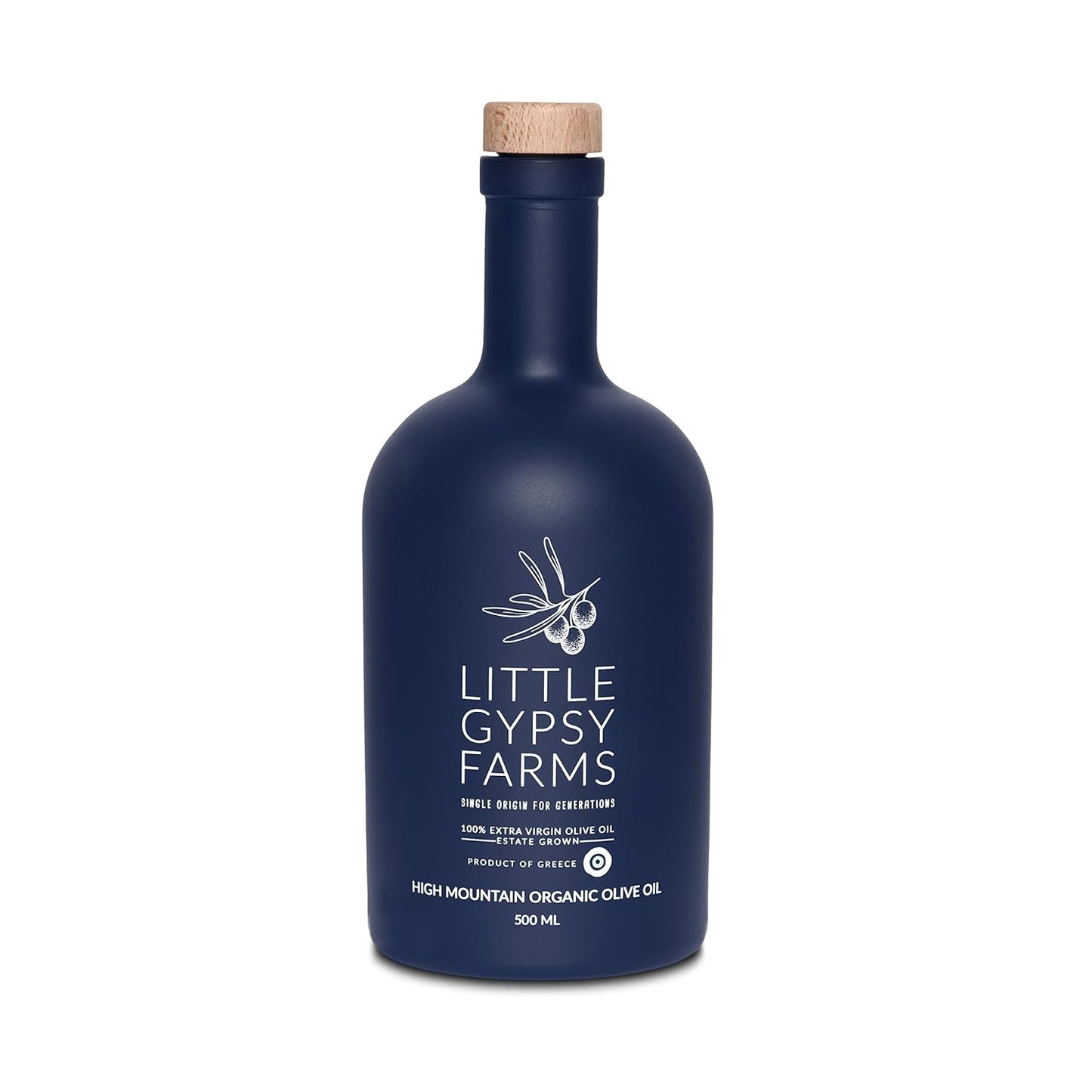 High Mountain Organic EVOO from Little Gypsy Farms | Extra Virgin Olive Oil from a Single Estate in Greece | First Cold-Pressed | High Polyphenols & Amino Acids | Non-GMO | 350ml