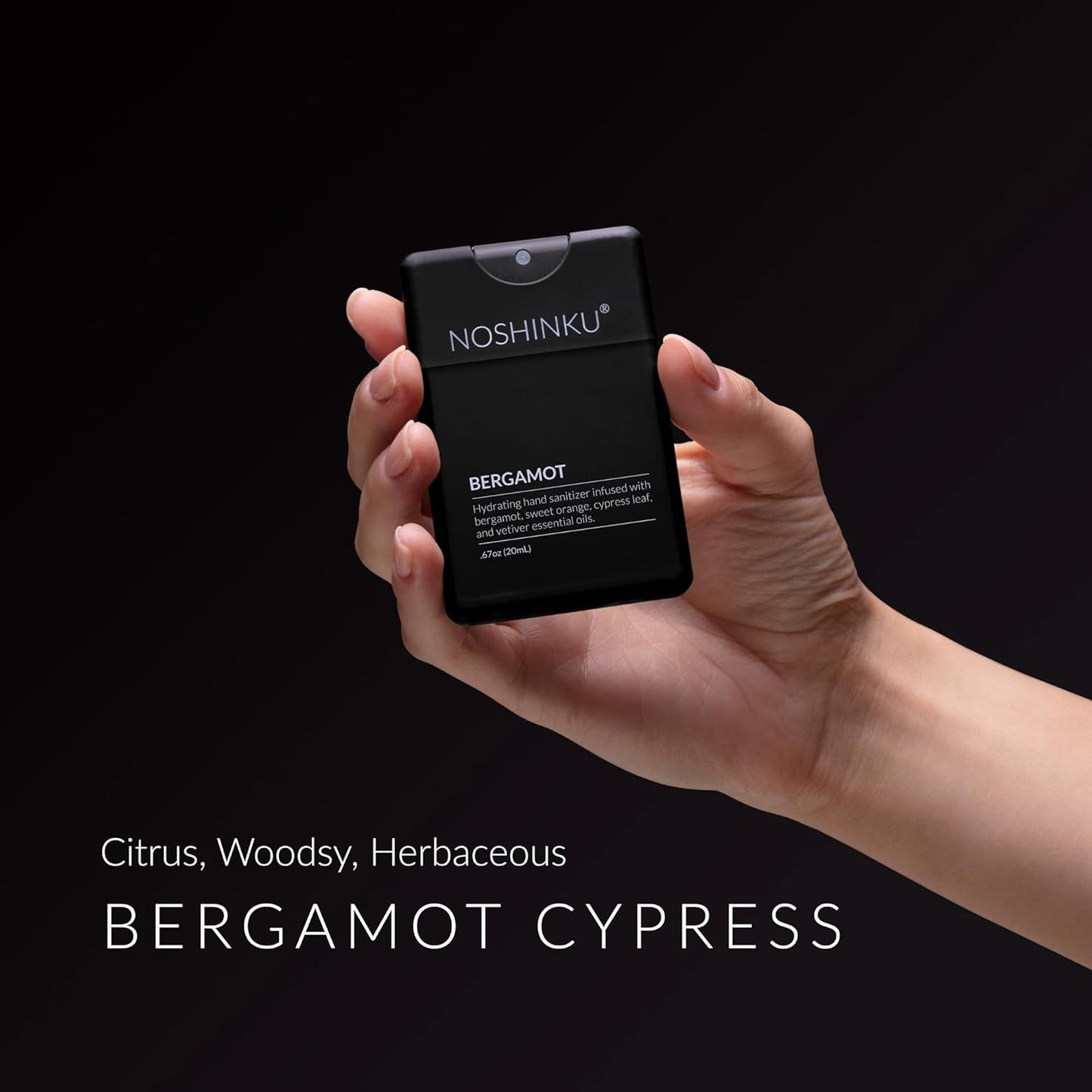 Noshinku - Refillable Hand Sanitizer Discovery 3-Pack, Travel Size Spray with Hydrating Botanical Oils, Natural Ingredients, All Natural Fragrances, Sugarcane Derived Alcohol, No Parabens, No Dyes