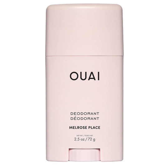 OUAI Aluminum Free Deodorant - Women's Deodorant with 24-Hour Odor Control & Invisible Application - Enriched with Notes of Rose, Berry, Lychee & Pink Peppercorn - Melrose Place (2.5 oz)
