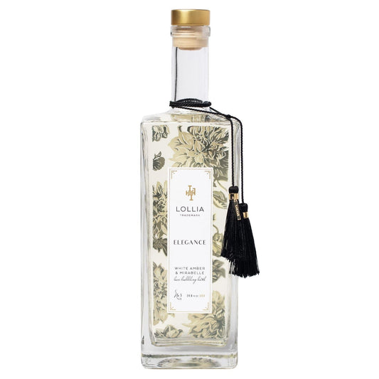 Lollia Elegance Bubble Bath, White Amber and Mirabelle, 24.8 oz Bubble Bath for Women, Bubbling Skin Care, Luxury Beauty for Body, at Home Spa Experience