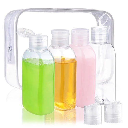 Cosywell Travel Shampoo Bottles 4pcs 3.4oz TSA Approved Leak Proof Empty Containers with Flip Cap