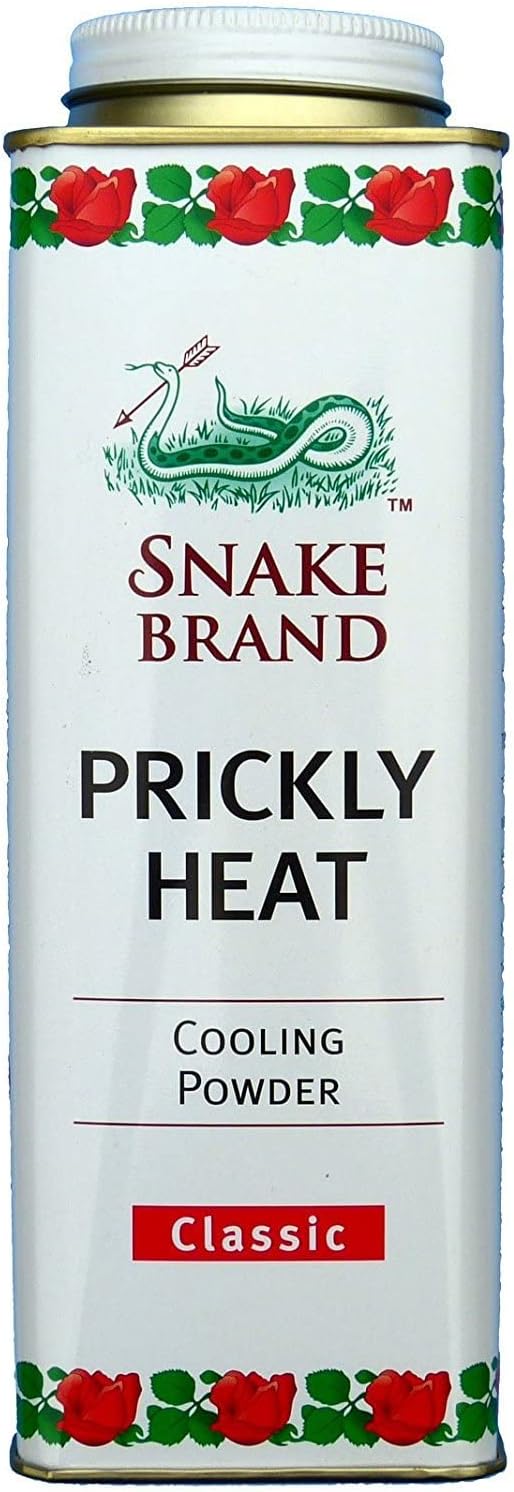 Snake Brand Prickly Heat Cooling Powder for Everyday Use - Anti-Chafing, Heat Rash Relief, Classic Original Scent (9.9 Oz / 280g)