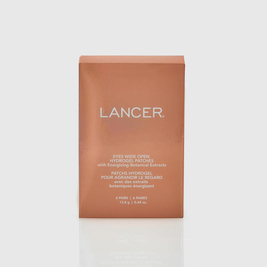 Lancer Skincare Hydrogel Under Eye Patches with Energizing Botanical Extracts, Gel Eye Patches for Under Eye Revitalization (12 Patches)