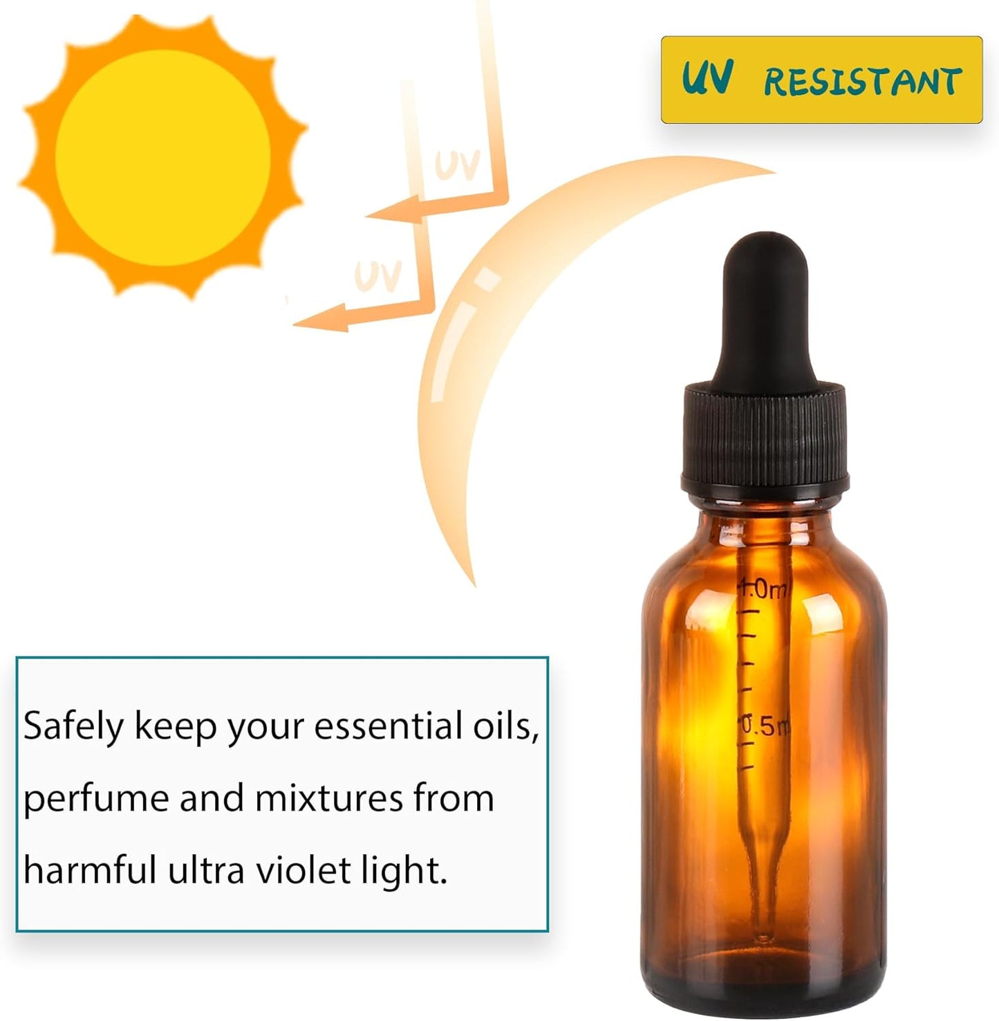 24 Pack,1oz Glass Dropper Bottle, Amber Tincture Bottles with Dropper,Pretty Finish for All Kinds of Liquids,Oil Bottles for Hair- Stronger Suction ideal for Leakproof Travel