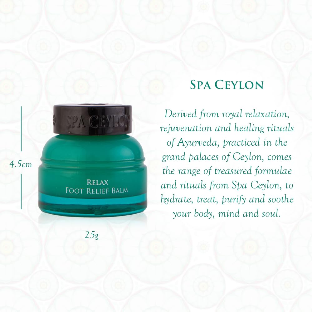 SPA CEYLON RELAX Foot Relief Balm | Instant Cooling & Soothing | relief for tired & fatigued feet | Hydrating | 100% Natural | Suitable for all skin types