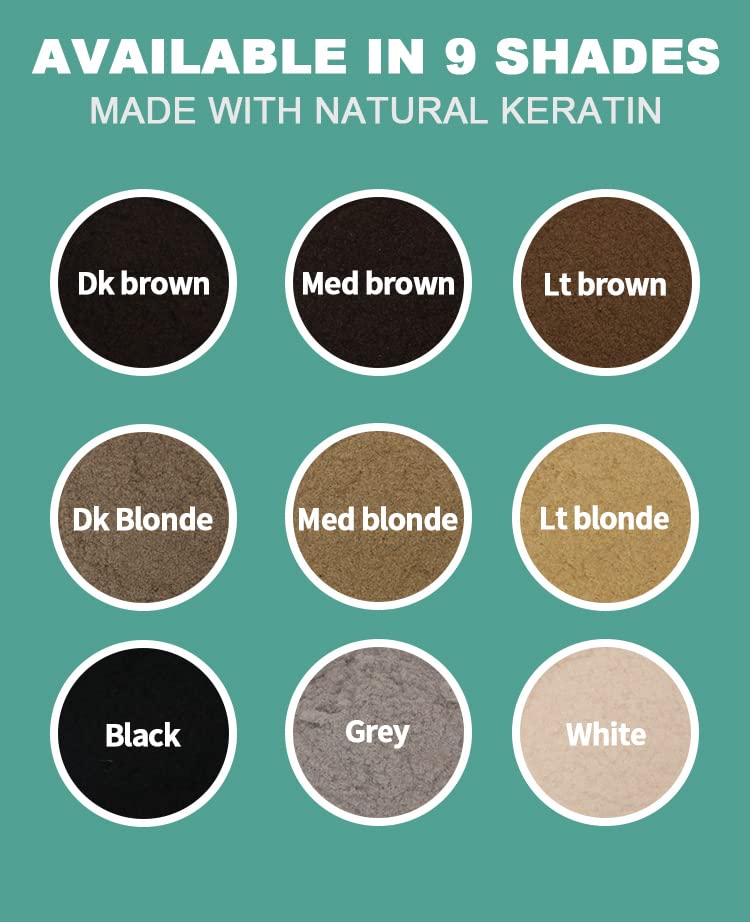 GREY Hair Fibers for Thinning Hair 27.5g Bottle | Undetectable & Natural Keratin Hair Fibers Concealer for Hair Loss for Men and Women | Hair Building Fibres Powder [GREY]