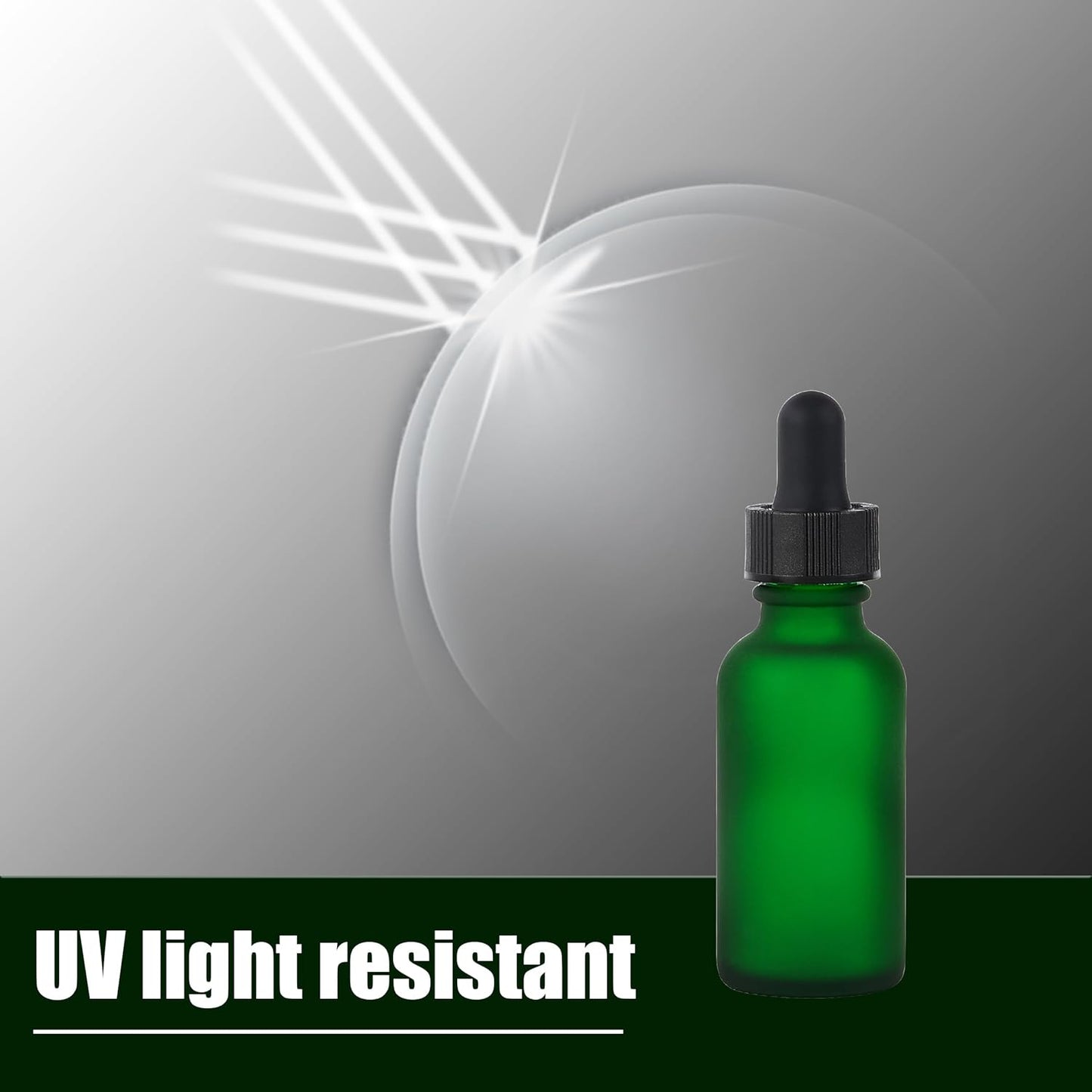 48 Pcs, 1oz Glass Dropper Bottle, Leakproof Tincture Bottles with Dropper, Green Reusable Eye Dropper Bottle, Preety Frosted Texture, for All Kinds of Liquids (Green-Frosted, 1oz-48pcs)