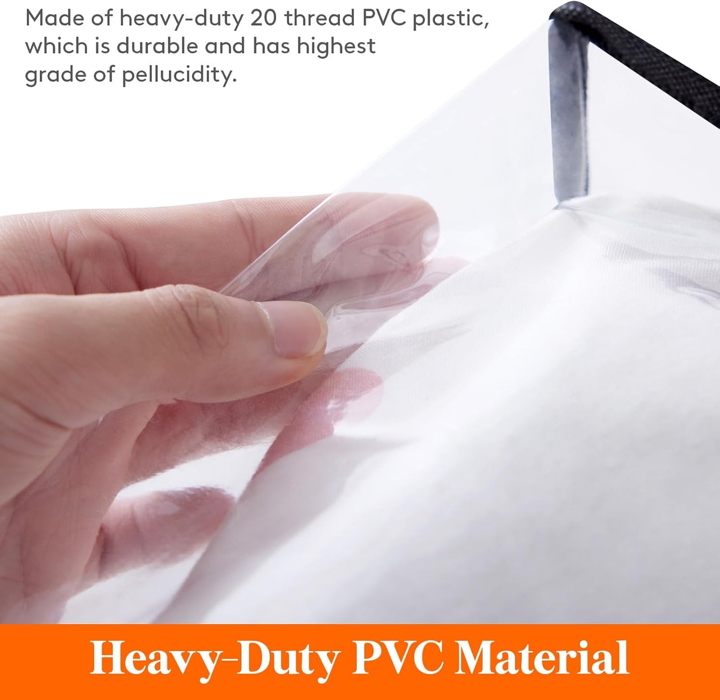 Lifewit 8 Pack Clear Clothes Storage Bags, 60L Plastic Blanket Storage Bag, Vinyl Foldable Moving Bags with Zipper, Closet Organizers and Storage Containers for Bedding, Duvet, Comforter