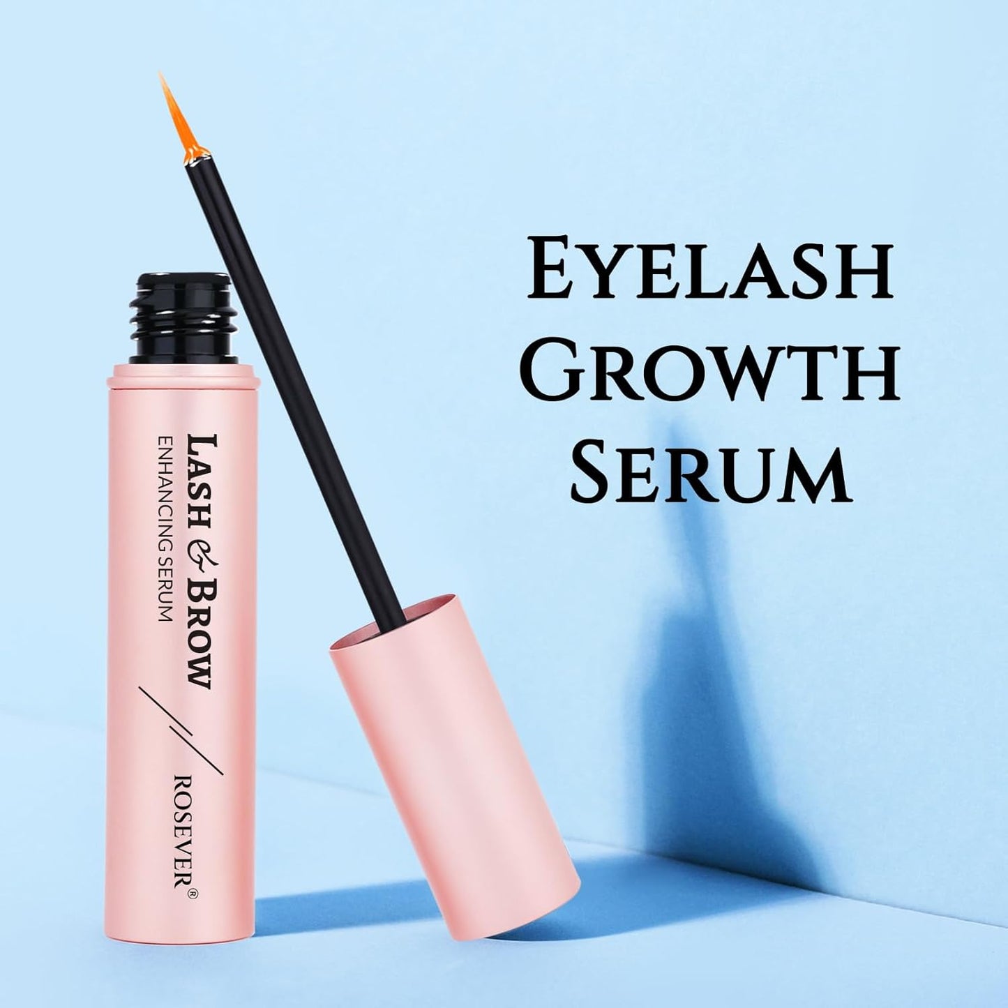Eyelash Growth Serum, Eyelash Serum to Grow Lashes, Brow Growth Serum for Longer, Thicker and Stronger Lashes and Brows 5ml
