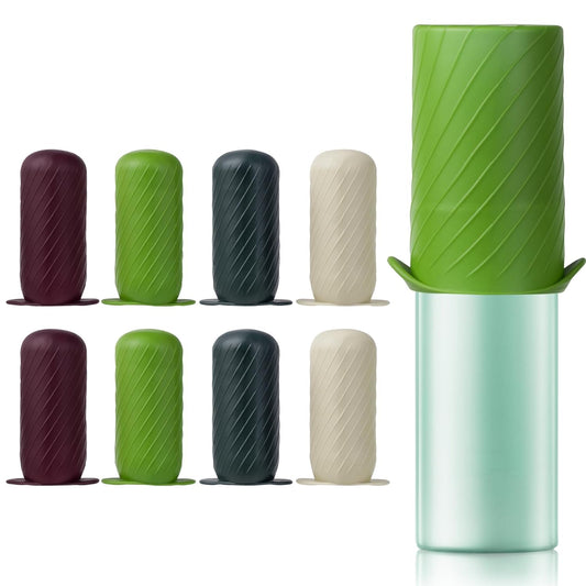 Bottle Covers for Travel, Leak Proofing, Travel Size Container Silicone toiletry sleeves, Leak Locks Travel Accessories for Shampoo Wash Body Bottles and other beauty and personal care(8pcs)