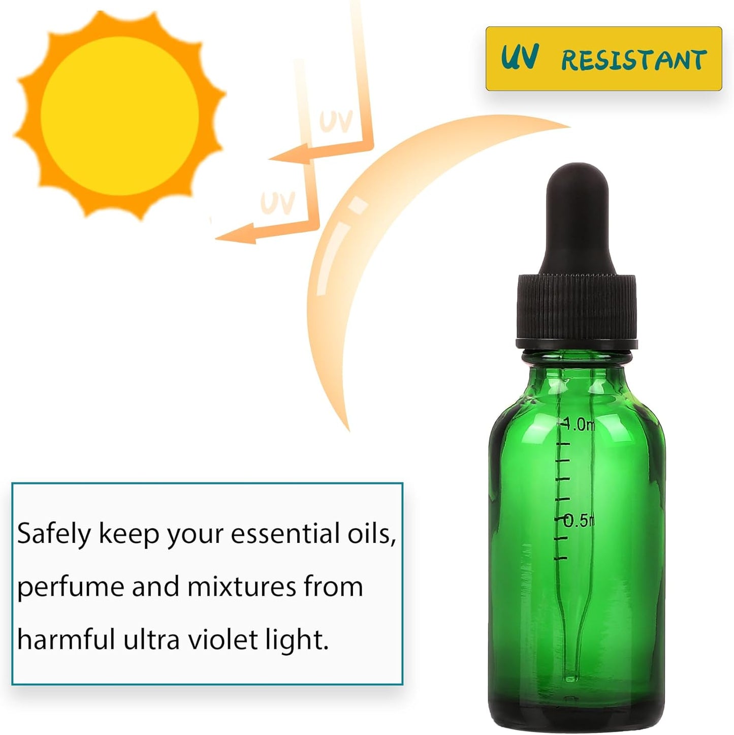 24 Pack,1oz Glass Dropper Bottle,Green Tincture Bottles with Dropper,Pretty Finish for All Kinds of Liquids,Oil Bottles for Hair- Stronger Suction ideal for Leakproof Travel