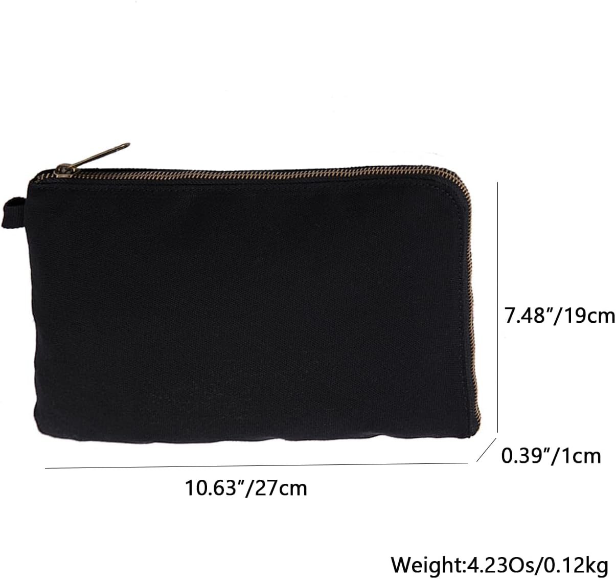 Zipper Pouch Storage Bag Simple and Stylish Women's Cosmetic and Travel Bag (Black-improved-2)