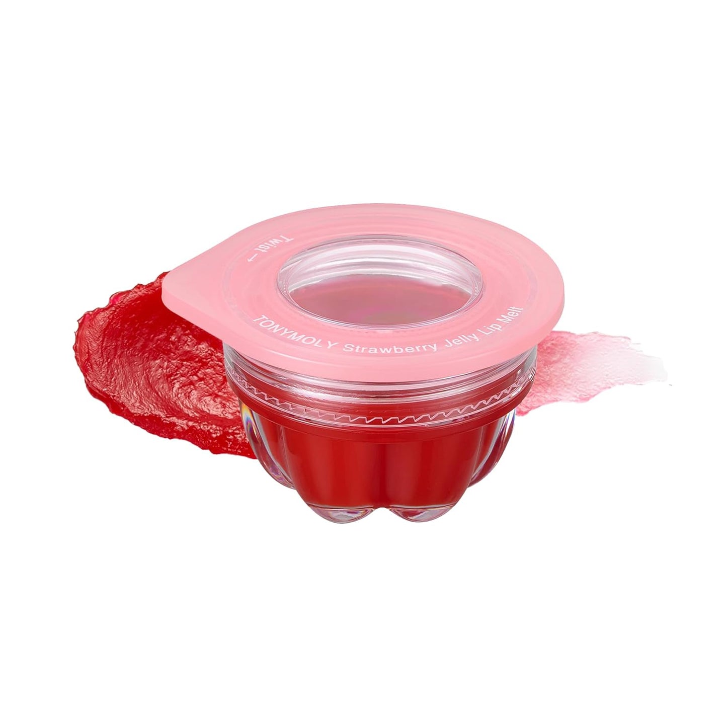 TONYMOLY Jelly Lip Melt – Strawberry Moisturizing & Hydrating Lip Balm Treatment – Nourishing, Non-Sticky, Sheer Red Glossy Finish, 0.31 oz