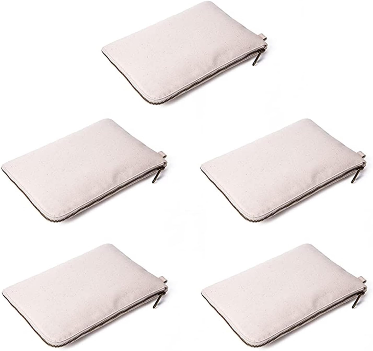 Zipper Pouch Storage Bag Simple and Stylish Women's Cosmetic and Travel Bag (Beige-improved-5)