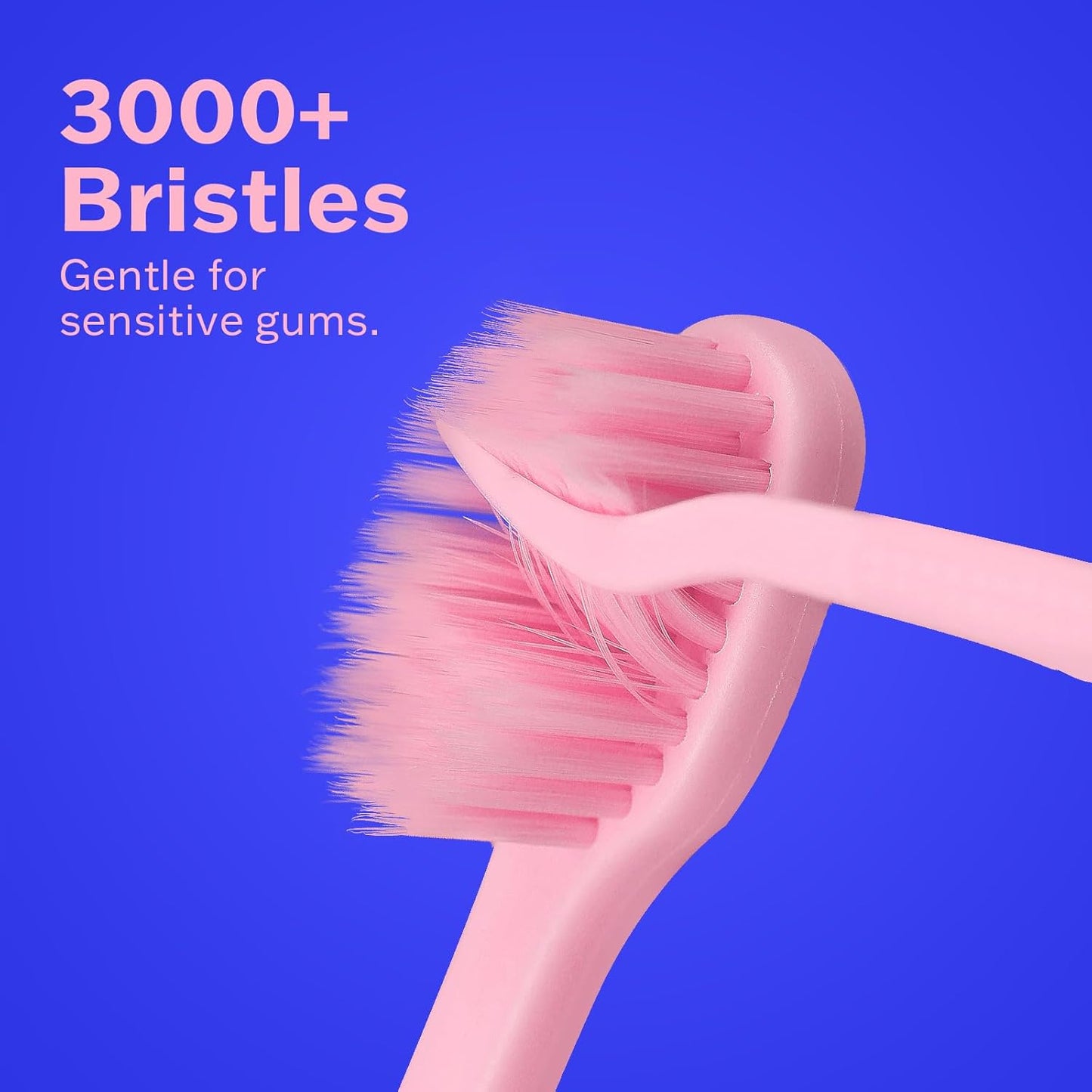 Max Extra-Soft Toothbrush for Adults Sensitive Gums – Gentle Bristles, Wide Angled Head for Back Teeth, Ergonomic Non-Slip Grip, BPA-Free Handle, Individually Wrapped, 4-Pack(Pink)