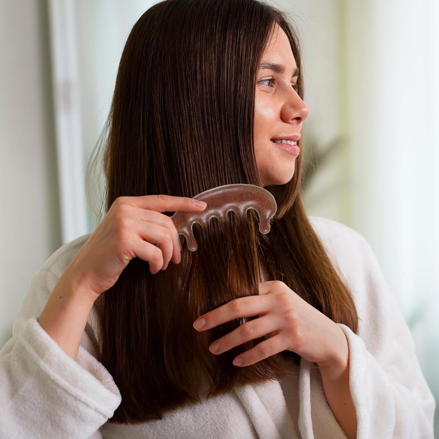 3 Pcs Wooden Head Scalp Massager Comb, Sandalwood Head Massage Tool for Relaxation, Guasha Scraping Scalp Massager for Women Men