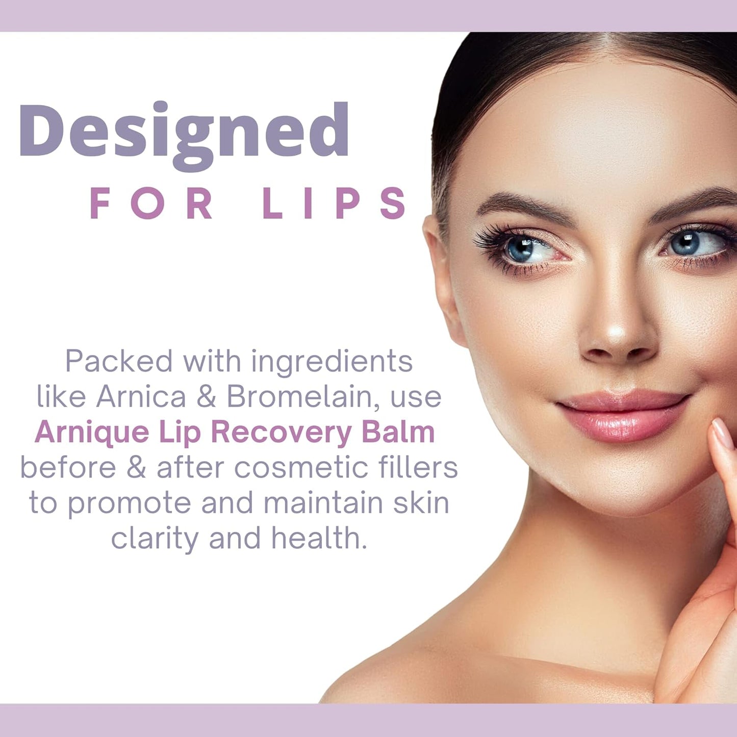 Arnica Lip Balm - Lip Filler Aftercare with Arnica Montana and Bromelain, Topical Bruise Balm Masque for Lip Flip Injections and Implant Surgery to aide with Bruising, Swelling and Redness