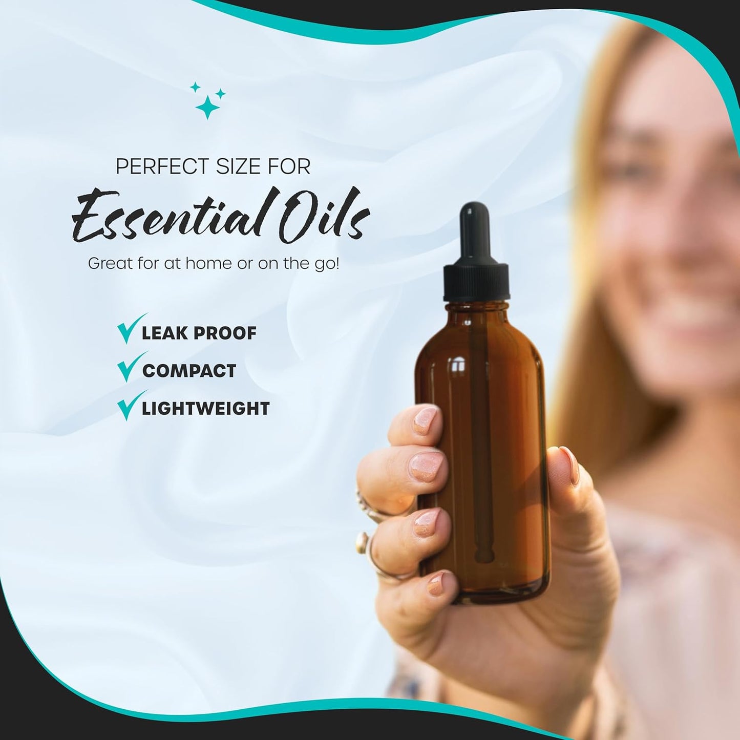 Nevlers 4 oz Amber Glass Dropper Bottle 24 Pack | Glass Tincture Bottles with Dropper for Oils, Medicine & Serums | Leakproof Amber Bottles Set w/Label Stickers, Marker, Funnel, Brush & Shrink Wrap