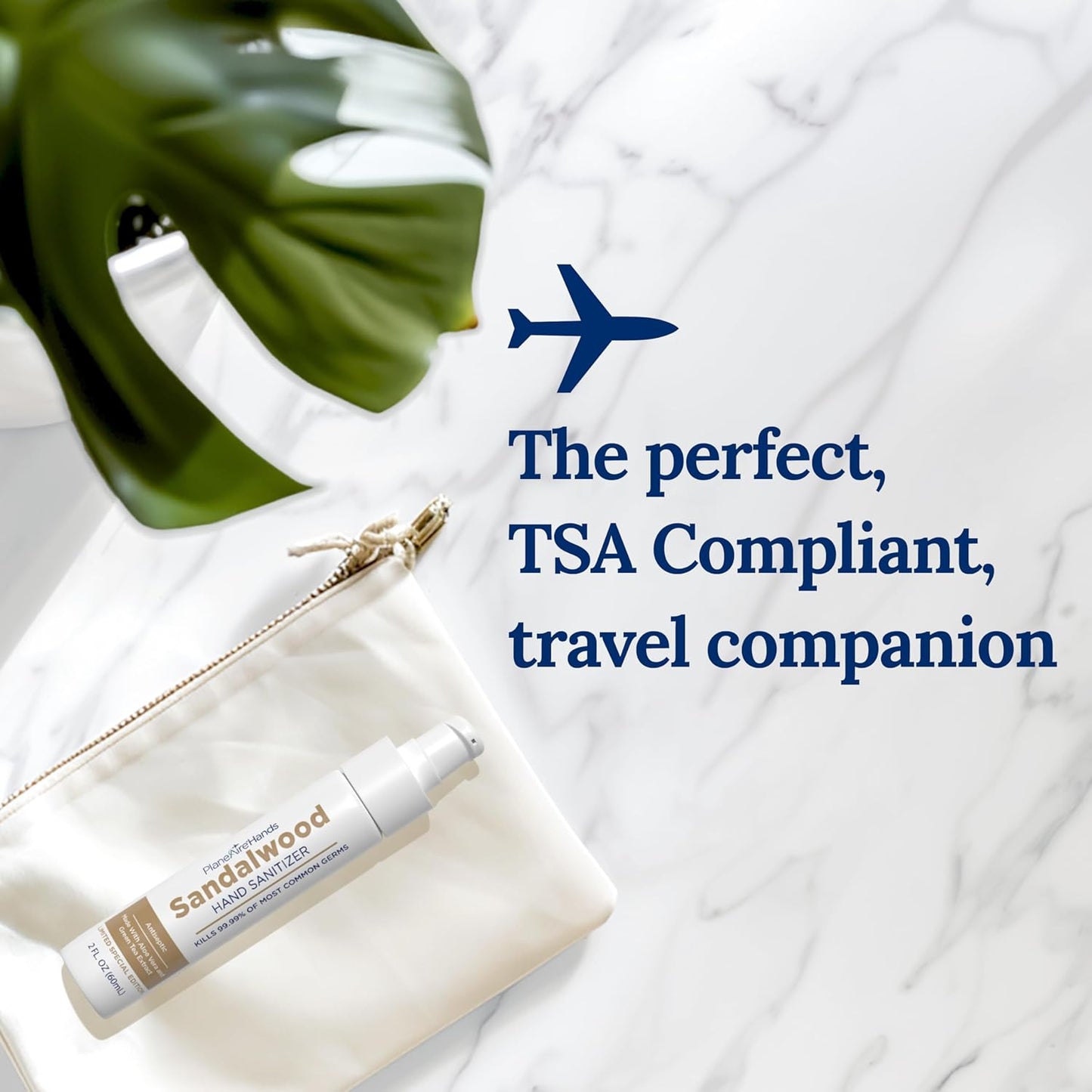 Sandalwood Lotion Hand Sanitizer | Travel Essential | TSA-Approved | Moisturizing Hand Lotion | Made with Aloe Vera & Essential Oils | Rich in Vitamin E | Cleanse & Moisturize | Travel Size | 3-Pack