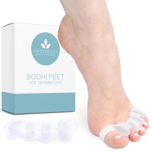 Mind Bodhi Toe Separators/Toe Spacers - For Men and Women - Correcting Bunions and Restoring Toes to Their Original Shape - Regular Size – White