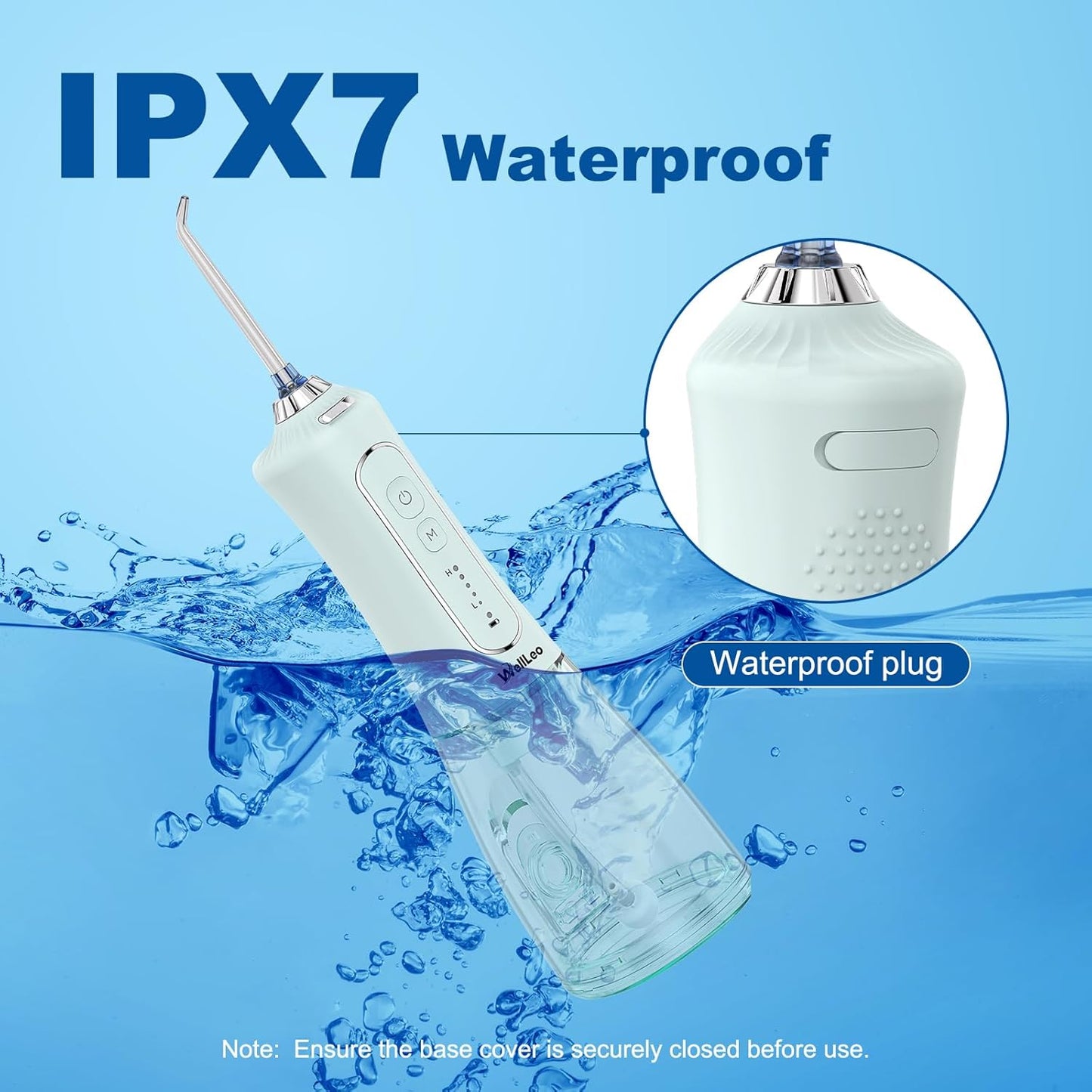 Water Flosser for Teeth, 300ML Cordless Oral Irrigator Rechargeable Dental Flosser Picks with 5 Modes 5 Jet Tips,IPX7 Waterproof Teeth Cleaner for Braces Gum Care, Home Travel Use