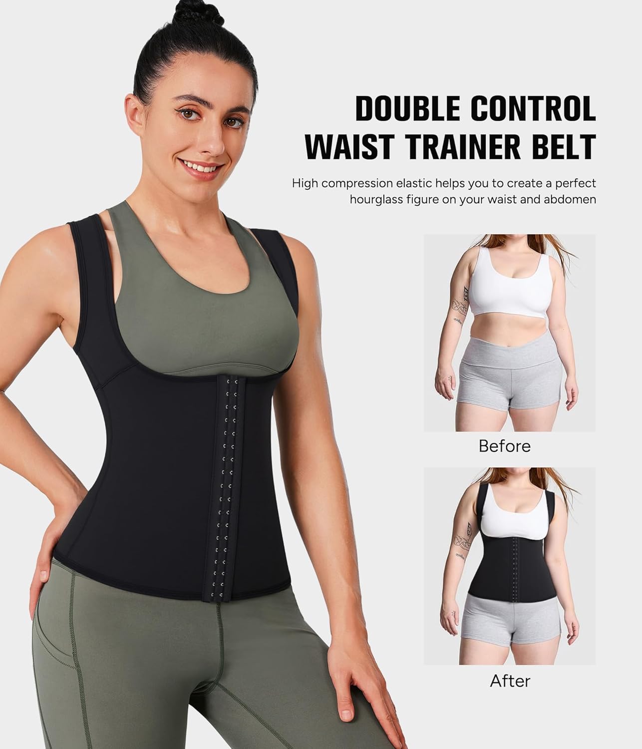 Eleady Best Neoprene Waist Trainer Corset Sweat Vest Weight Loss Body Shaper Workout Tank Tops Women