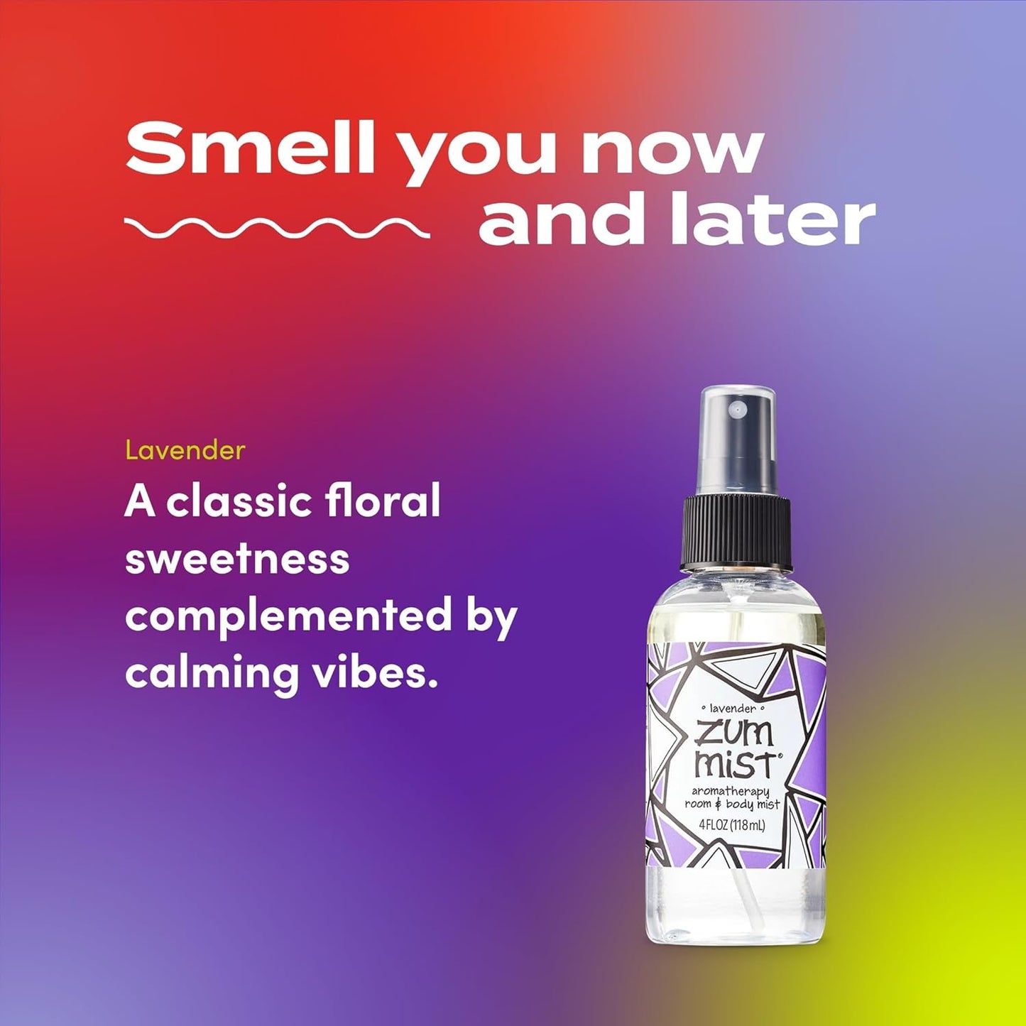 Zum Indigo Wild Mist Room & Body Spray - Aromatherapy Essential Oil Spray - Natural Body Mist & Room Spray - Lavender Scent - 4 fl oz