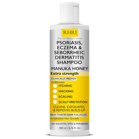 Antifungal Psoriasis Shampoo, Eczema, Seborrheic Dermatitis Shampoo | Soothes Itching, Flaking & Irritation | Repairs Scalp, Strengthens Hair, Stimulates Regrowth | Medicated Scalp Treatment