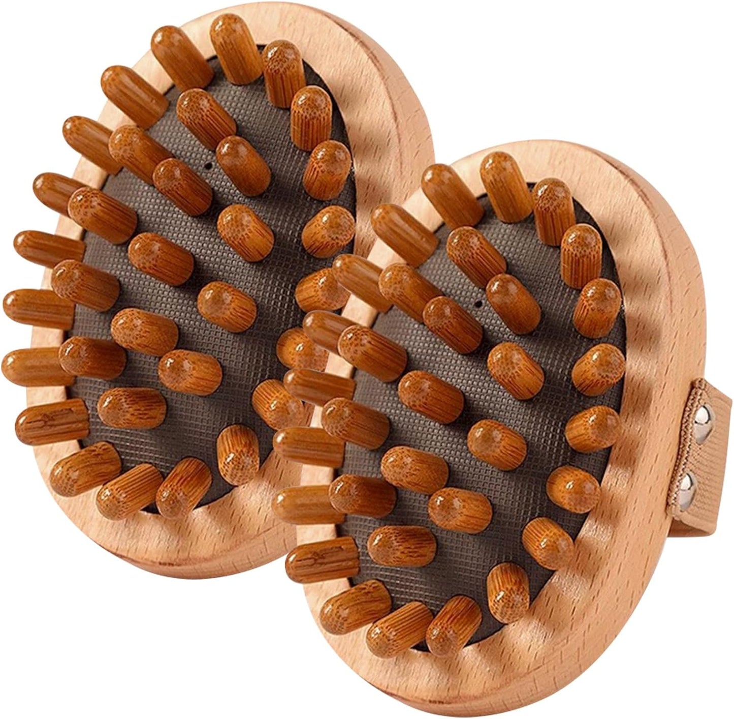 2pcs,Wooden Massage Brush for Body and Scalp - Natural Wood Cellulite Massager & Gua Sha Comb for Lymphatic Drainage, Muscle Pain Relief, Body Shaping