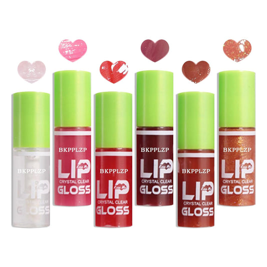 6 Pack Crystal Flower Jelly Lipstick,Magic Color Changing Lipstick,PH Clear Temperature Color Changing Lip Gloss,Lip Balm,Long Lasting Nourishing Moisturizing Lip Stick Set K
