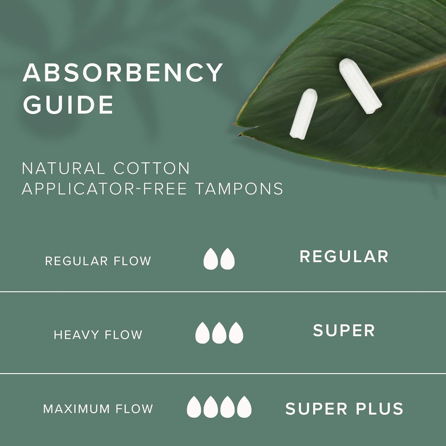 Veeda 100% Natural Cotton Tampons Super Absorbency - Non-Applicator Tampons with leak proof protection - Unscented, Chlorine & Toxin Free - 32 Count