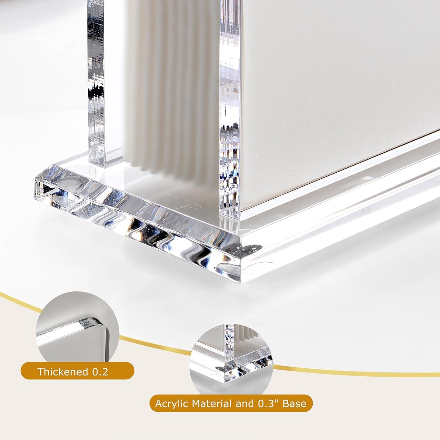 DINGHUO Napkin Holder for Table, Standing Clear Acrylic Luncheon Napkin Holder, Great for Kitchen, Dinner, Restaurant, Home Decor - 1 Pack