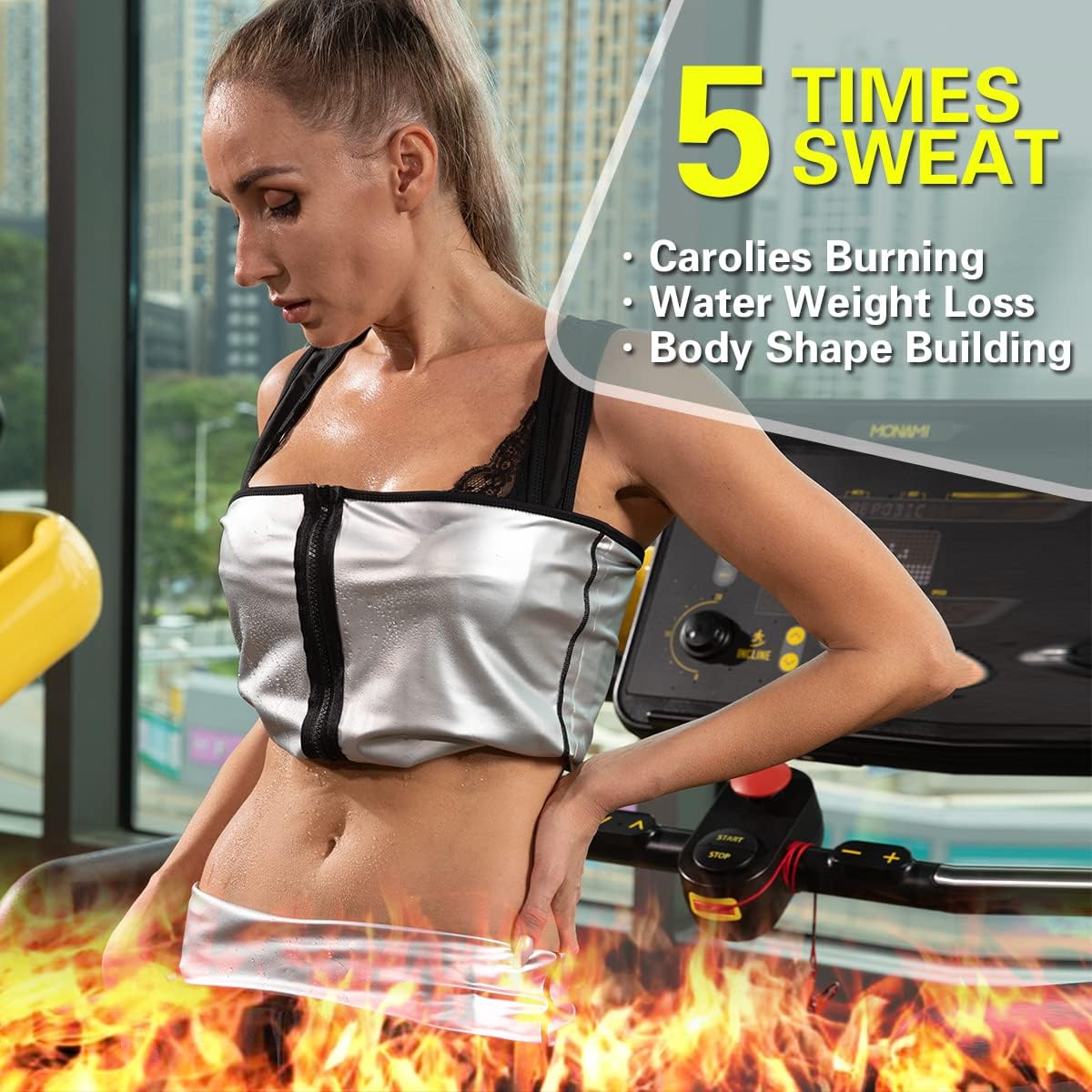 NonEcho Women Neoprene Sweat Vest for Women Sauna Suit Hot Sweat Waist Trainer Vest Slimming Body Shaper