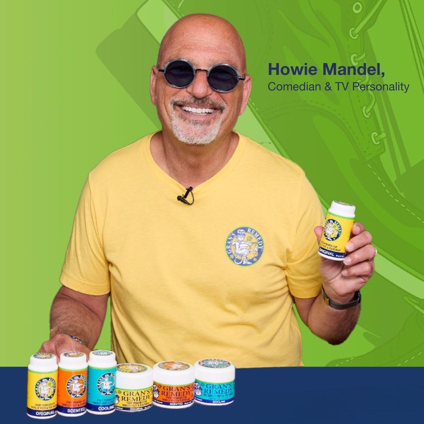 Gran's Remedy Natural Shoe Deodorizer and Foot Odor Eliminator Powder for Men, Women, and Kids, Absorb Sweat and Moisture, Neutralize Smelly Odors, Cooling