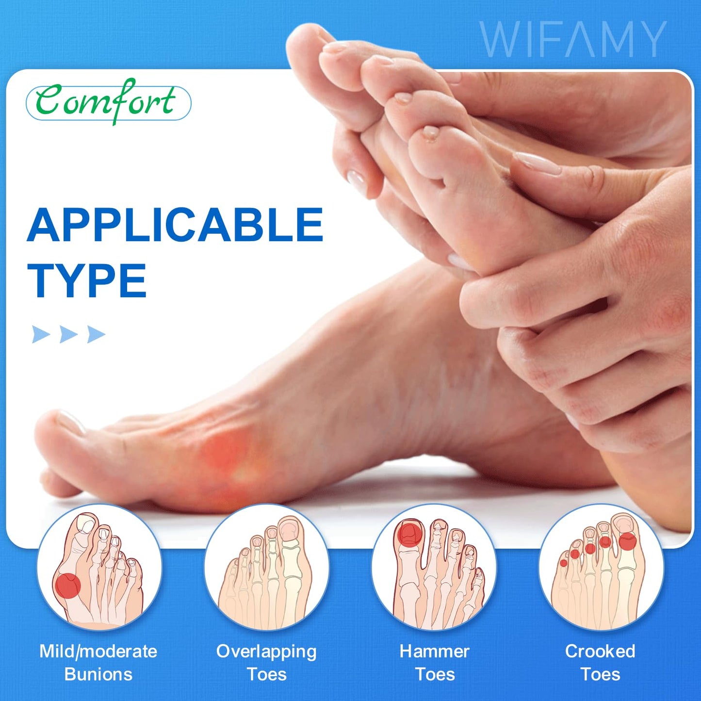 Bunion Corrector For Women Big Toe: Soft Gel Toe Separators For Women - Adjustable Straps & Breathable Design - Day/Night Pain Relief For High Heels & Flats