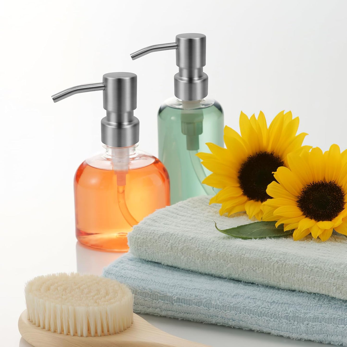 1 pcs 304 Stainless Steel Soap Dispenser Pump - Standard 28/400 Thread Replacement for Hand Soap Lotion Bottles