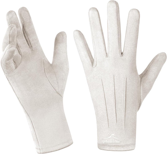 Achiou Women Winter Touchscreen Gloves Soft Comfortable Thermal Elastic Stretch Texting Glove for Traveling, Cycling, Running