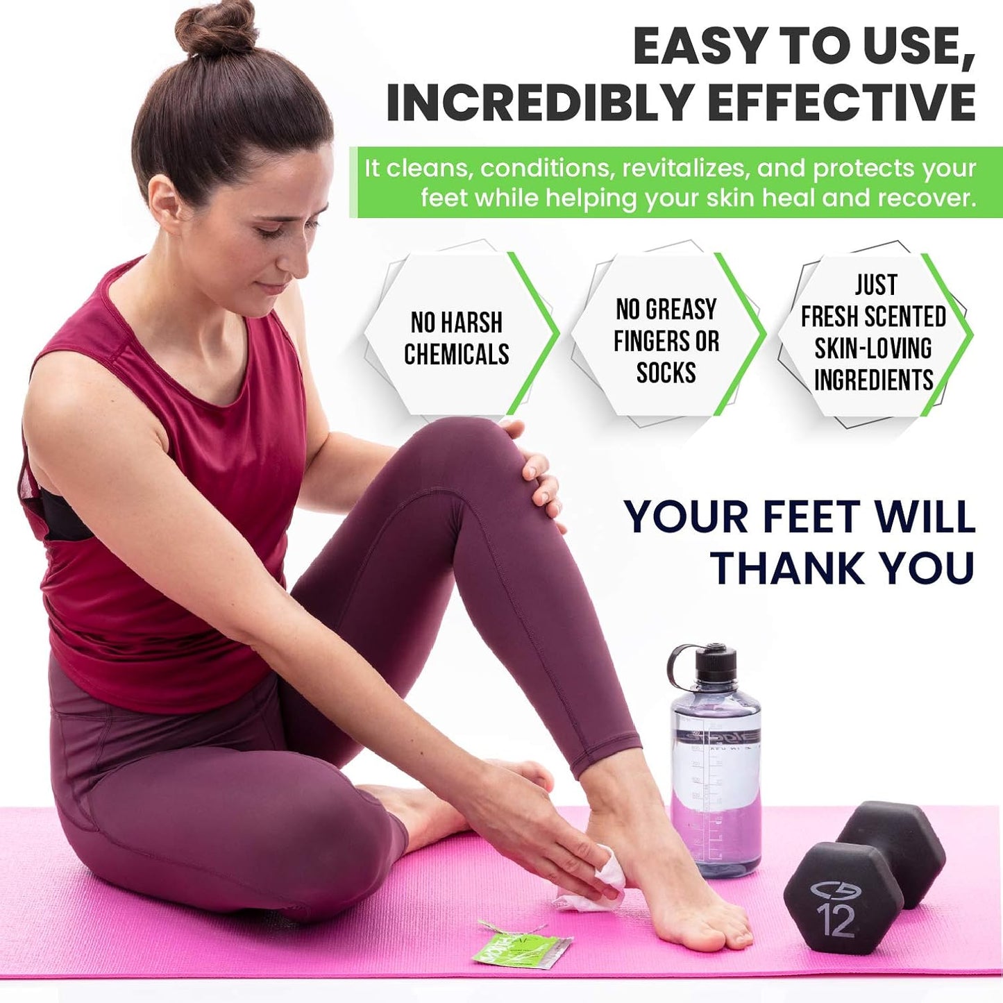 Athlete’s Foot Wipes (14 Count), Ringworm Treatment for Humans, Jock Itch Treatment: Tolnaftate 1% Antifungal Prevents, Relieves: Itching, Burning, Smelly Feet. Clinically Proven, Alcohol-Free