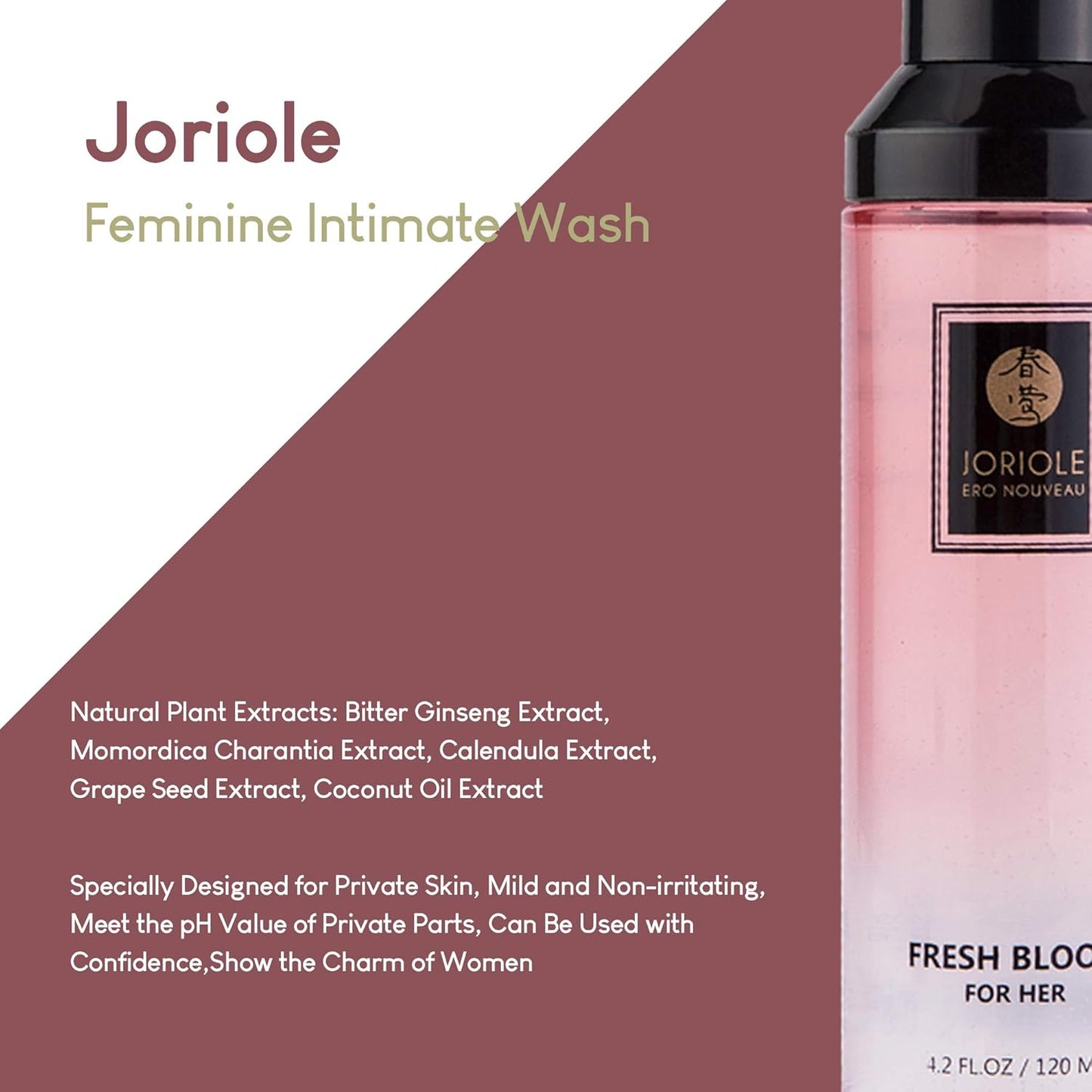 Feminine Intimate Wash,Feminine Wash for Women,pH-balanced Feminine Wash,Washes for Personal Sanitary,Gentle Body Wash for Sensitive Skin, Herbal and Natural, Free of Fragrances,Parabens