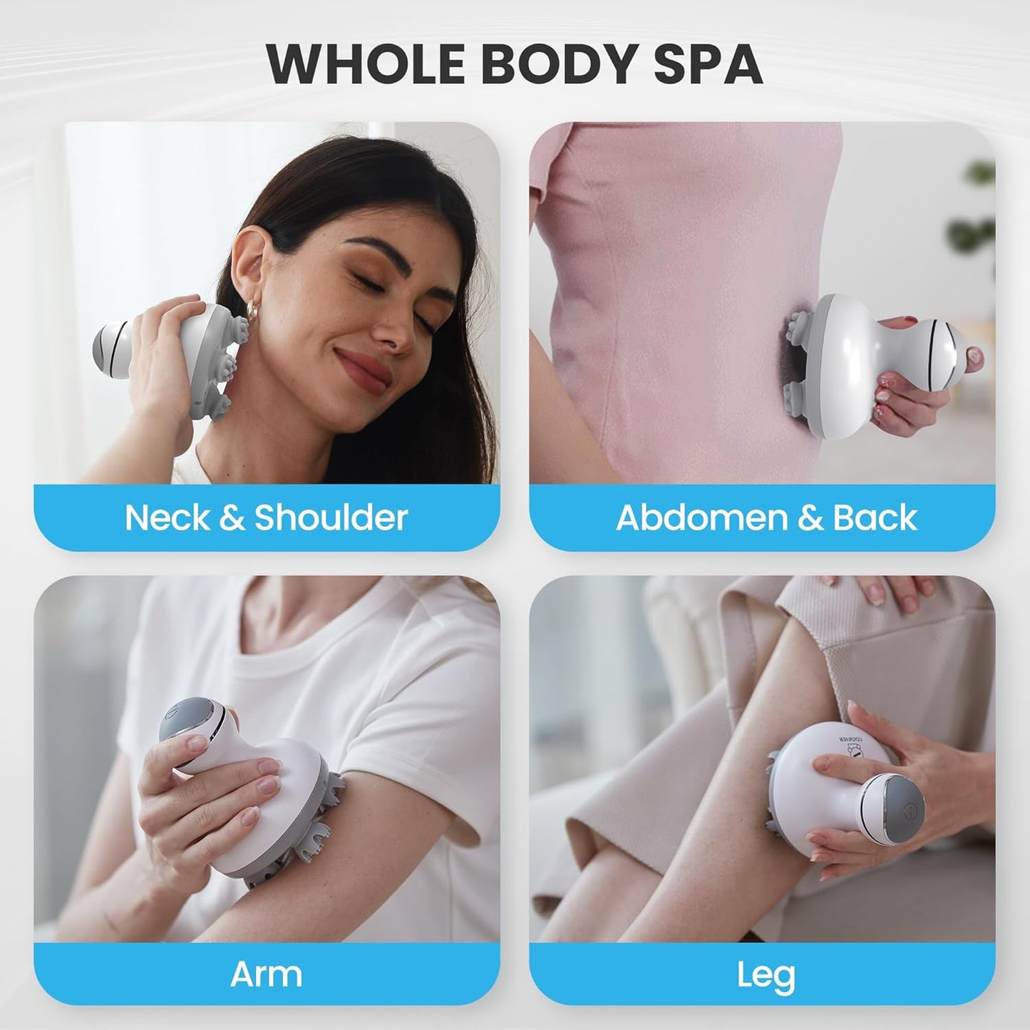 COMFIER Cordless Scalp Massager Hair Growth,Electric Head Massager Scalp Stress Relax with4 Soft Silicone Massage Heads,Waterproof Hair Massager Scalp,Dog&Cat Massager,Gifts for Him Her