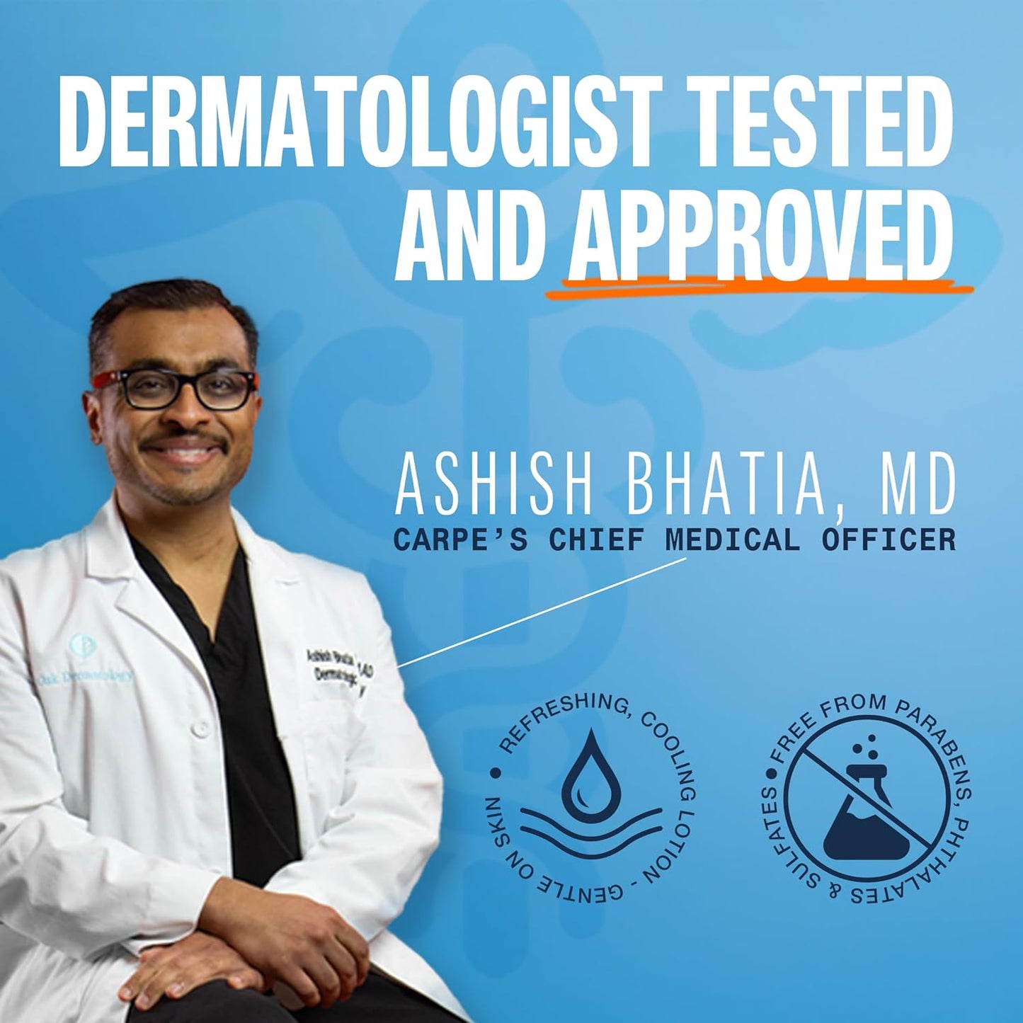 Carpe Sweat Absorbing Foot Lotion, A dermatologist-recommended solution to stop sweaty, smelly feet, Helps prevent blisters, Great for hyperhidrosis